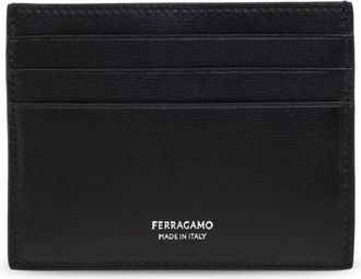 Ferragamo Leren kaarthouder - Heren - Portefeuilles - Zwart - ONE Size - Leer - Accessoires