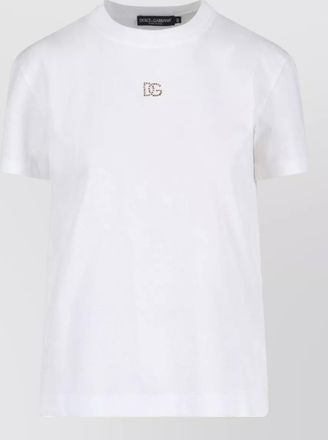 Dolce & Gabbana crystal logo cotton t-shirt