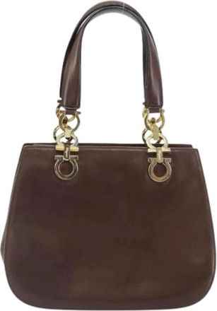 Ferragamo Pre-owned Handbags, female, Brown, Size: ONE SIZE Pre-owned Handbag