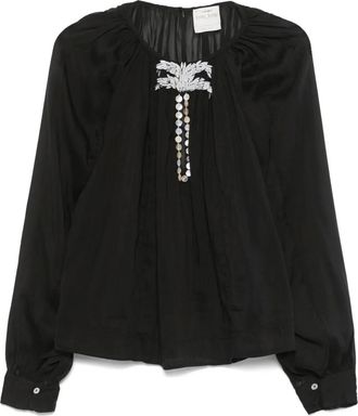 Forte_Forte Blusa con decorazione - Nero