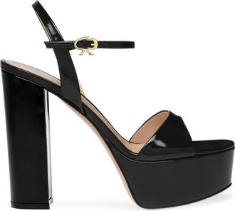Gianvito Rossi Marlena Sandals in Black Nappa at Nordstrom, Size 41.5