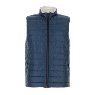 Herno Vests, male, Blue, Size: 4XL Reversible Nylon Down Jacket