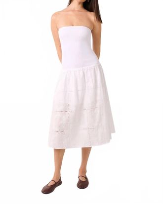 WeWoreWhat Ribbed Cotton Midi Dress In White
