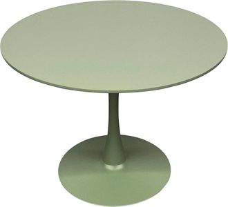 Oviala Mesa de comedor redonda para 4 personas, D100 cm, verde