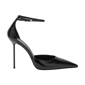 PARIS TEXAS Pumps, female, Black, Size: 7 1/2 US Lidia Ankle Strap Pump 105