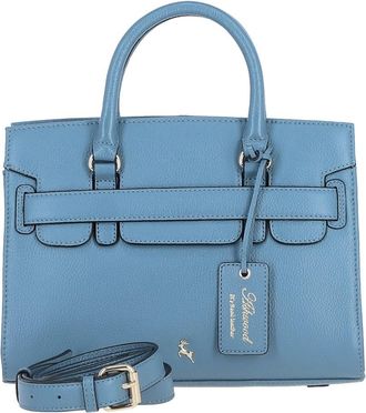 Ashwood Leather Womens Fiorella Real Handbag with Detachable Crossbody Strap - Blue - One Size