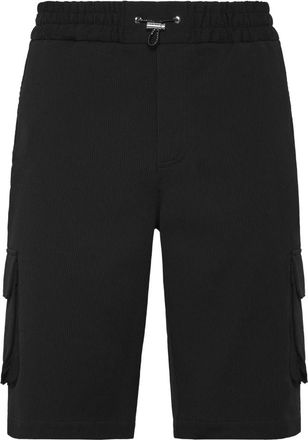 Philipp Plein Cargo Shorts Racing Club - Heren - Korte Broeken - Zwart - 4XL - Katoen - Korte Broeken