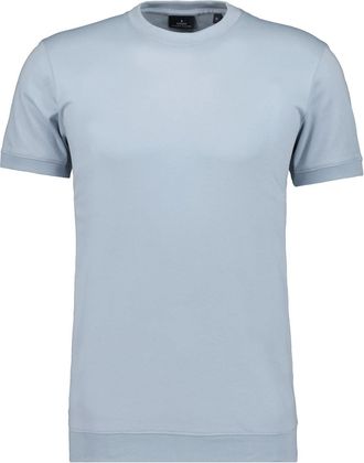 Ragman Mens Pima Crew Neck T-Shirt with Cuffs, Silver-024, M