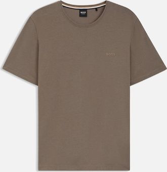 HUGO BOSS Mens Mix&Match Regular Fit Lounge T-Shirt - Brown - Size: 36