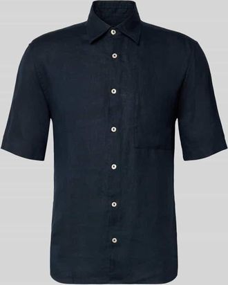 Marc O'Polo Regular Fit Freizeithemd aus reinem Leinen in Dunkelblau, Gr&ouml;&szlig;e XXXL