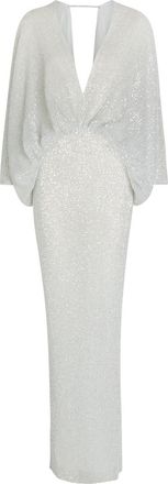 L&rsquo;Id&eacute;e Paradiso Sequin-embellished Stretch-mesh Gown - White - 16 (UK16 / XL)