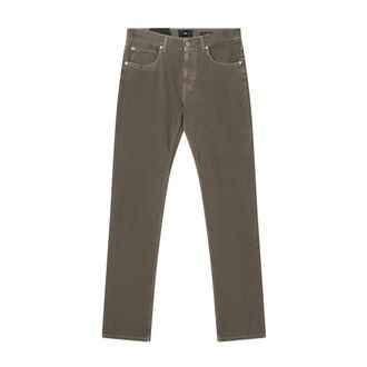 7 For All Mankind Straight Jeans, male, Brown, Size: W33 L34 The Straight Jeans