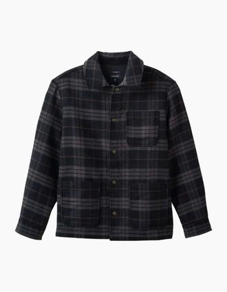 Brixton Mens Brixton Shop Charcoal Chore Coat - Black - Size: 38/Regular