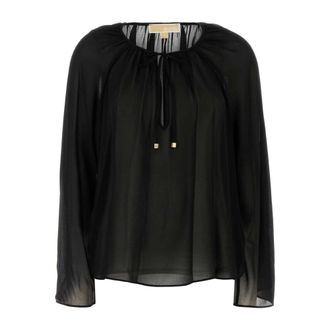 Michael Kors Blouses, female, Black, M, Black Georgette Blouse