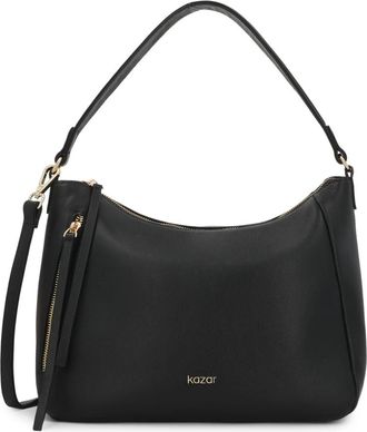 Kazar Zachte Leren Tas met Twee Riemen - Dames - Schoudertassen - Bruin - ONE Size - Leer - Tassen
