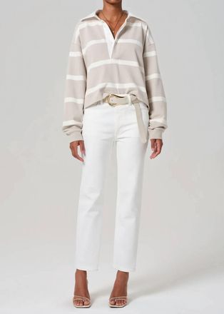 Citizens Of Humanity Caia High Rise Straight Jean In Soft White