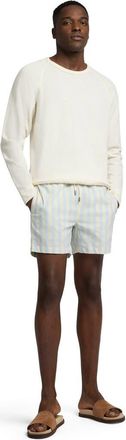 Onia Classic Charles 5 Swim Trunk in Sky/cream at Nordstrom, Size Xx-Large