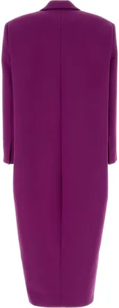 Balenciaga Womens Purple Gabardine Coat Violet T-Shirt T-shirts And Polos