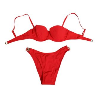 Dolce & Gabbana Bikinis, female, Red, Size: XS Red Nylon Swimsuit 2 Piece Swimwear