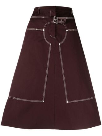 Stella McCartney Midi-rok met A-lijn - Bruin