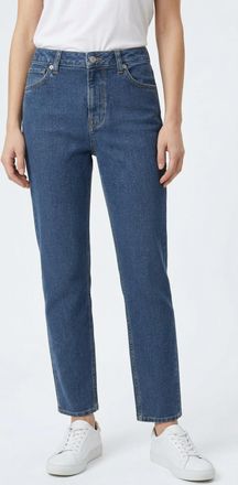 Pepe Jeans London High-waist-Jeans PEPE JEANS TAPERED JEANS HW, Damen, Gr. 25, L&auml;nge 30, mid blau, Denim/Jeans, Obermaterial: 99% Baumwolle, 1% Elasthan, gerade, unten 