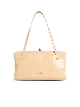 Jil Sander Goji Pillow Kleine beige Lear-Tasche