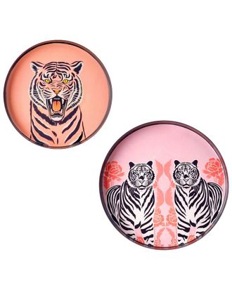 Tiramisu Set Of 2 Regal Roar Metal Trays