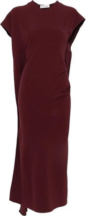 Victoria Beckham Sleeveless Burgundy Maxi Dress
