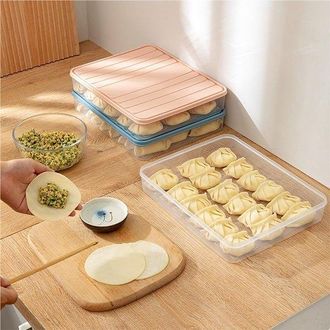 No Brand Caja Para Guardar Dumplings, Recipiente Para Alimentos, Caja Para Refrigerador Dom&eacute;stico, Caja Para Congelador, Caja Para Congelar Dumplings Y Wontons