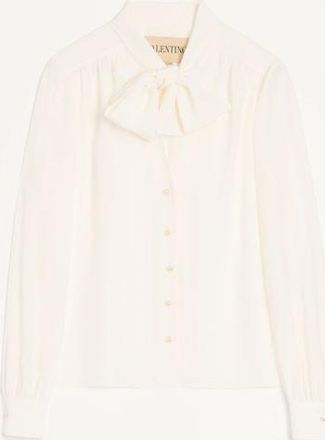 Valentino Camicia In Crepe De Chine Donna AVORIO 36