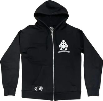 Chrome Hearts Felpa Triple Cross con logo - Nero