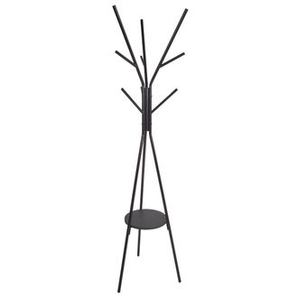 Beliani Perchero De Metal Moderno De Interior Decorativo Con Estante Negro Colby