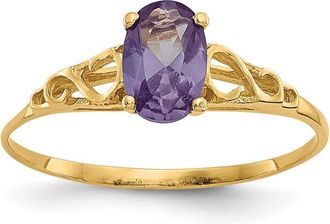 Diamond2Deal 14k Yellow Gold Alexandrite Ring
