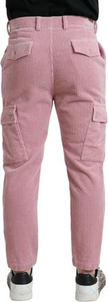 Dolce & Gabbana Mens Pink Corduroy Cotton Stretch Skinny Cargo Jeans Elastane Clothing