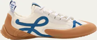Loewe Grip Nylon and Suede Low-Top Sneakers