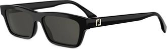 Fendi FF Squared Zonnebril - unisex - Zonnebrillen - Zwart - 55 MM - Accessoires