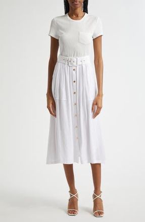 Ramy Brook Sylvie Mixed Media Cotton Blend Dress in Ivory at Nordstrom Rack, Size Xx-Small