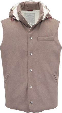 Brunello Cucinelli Gilet con cappuccio - Marrone