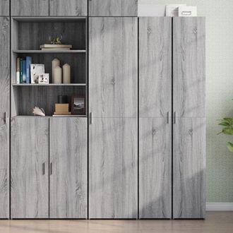 vidaXL Highboard Grey Sonoma 45x42.5x185 cm Engineered Wood Vidaxl