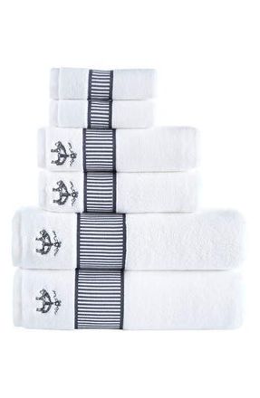Brooks Brothers Fancy Border Turkish Cotton 3-Piece Towel Set in Anthracite at Nordstrom Rack, Size 6 Piece Set