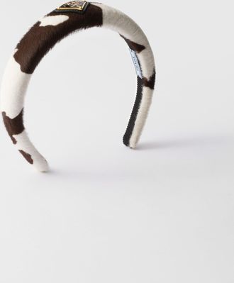 Prada Printed leather headband