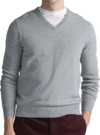 Moorer Long Sleeve V Neck Sweater In Grigio