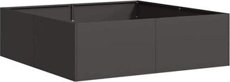 vidaXL Planter Black 100x100x30 cm Steel Vidaxl