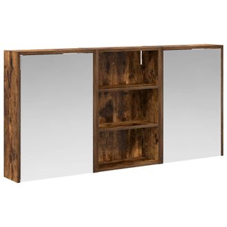 vidaXL Juego De Muebles De Ba&ntilde;o Con Estante 3 Pcs 126 X 16 X 62.5 Cm Vidaxl