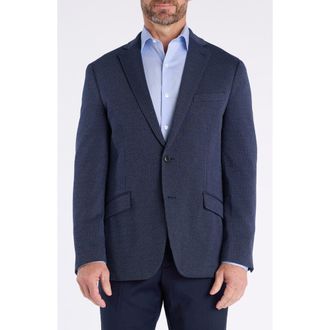 The Savile Row Company Textured Knit Sport Coat in Dark Blue at Nordstrom Rack, Size 38Regular