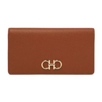 Ferragamo Wallets & Cardholders, female, Brown, Size: ONE SIZE Gancini Continental Wallet