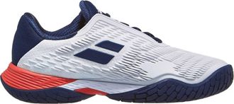 Babolat Mens Propulse Fury 3 Ac Shoe In White/estate Blue