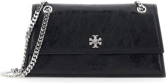 Tory Burch Tassen, Dames, Zwart, ONE Size, Katoen, Kira Turnlock Schoudertas