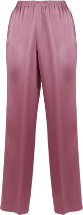Antonelli Wide Leg Silky Texture Straight-Leg Pants