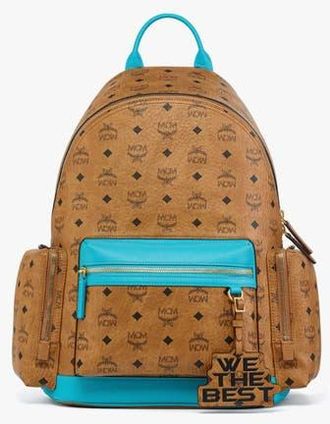 MCM x We The Best Stark Backpack in Visetos in Cognac at Nordstrom